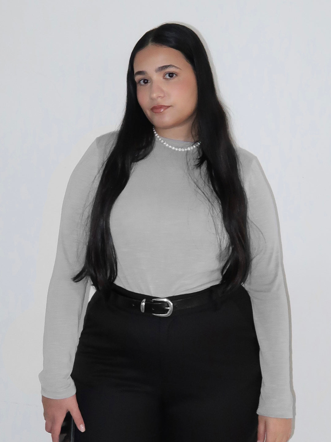 חולצה ארוכה - אפור