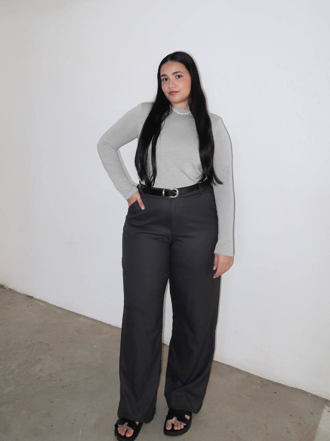 Business Pants - אפור