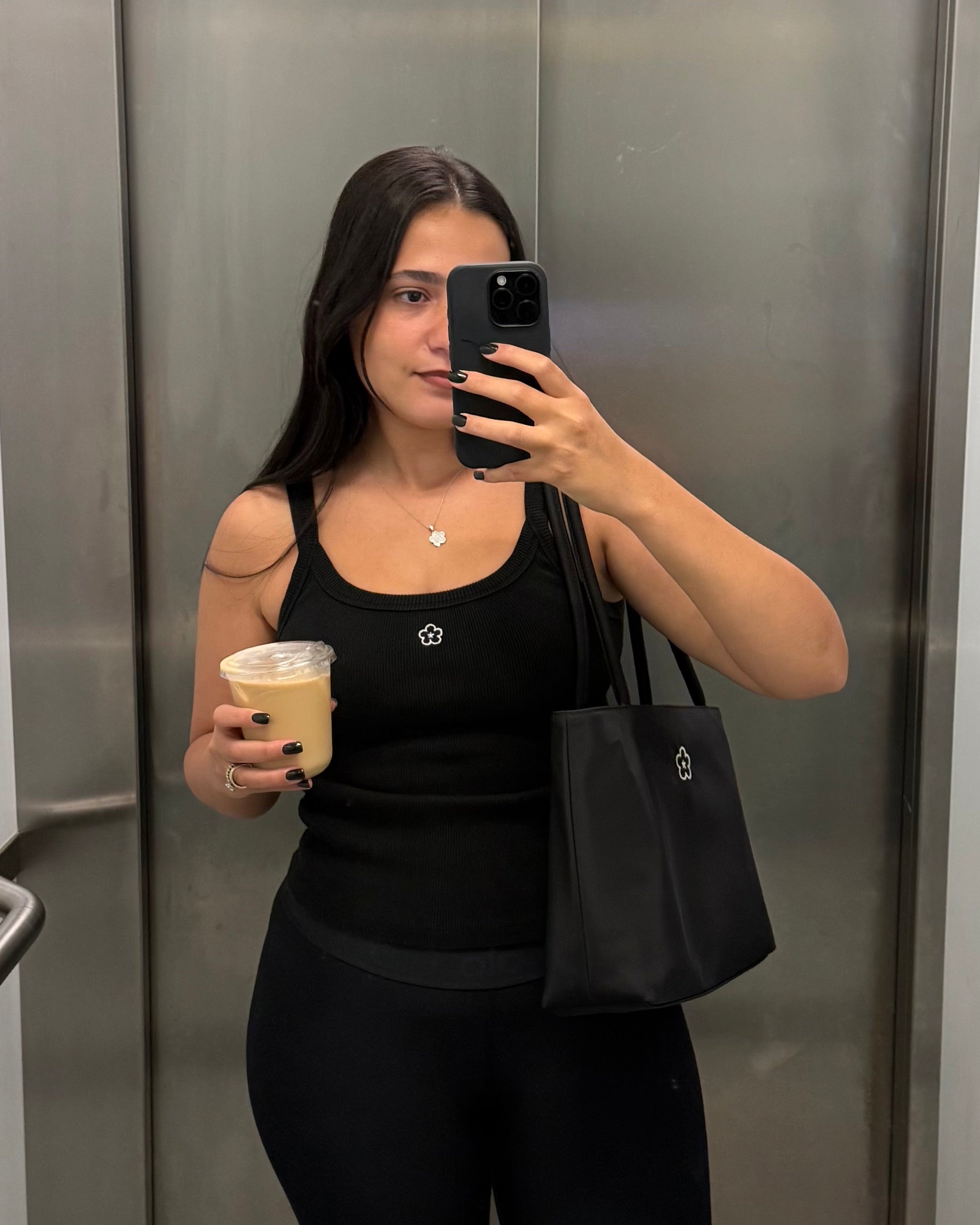 Snatched Waist Tank Top - Black