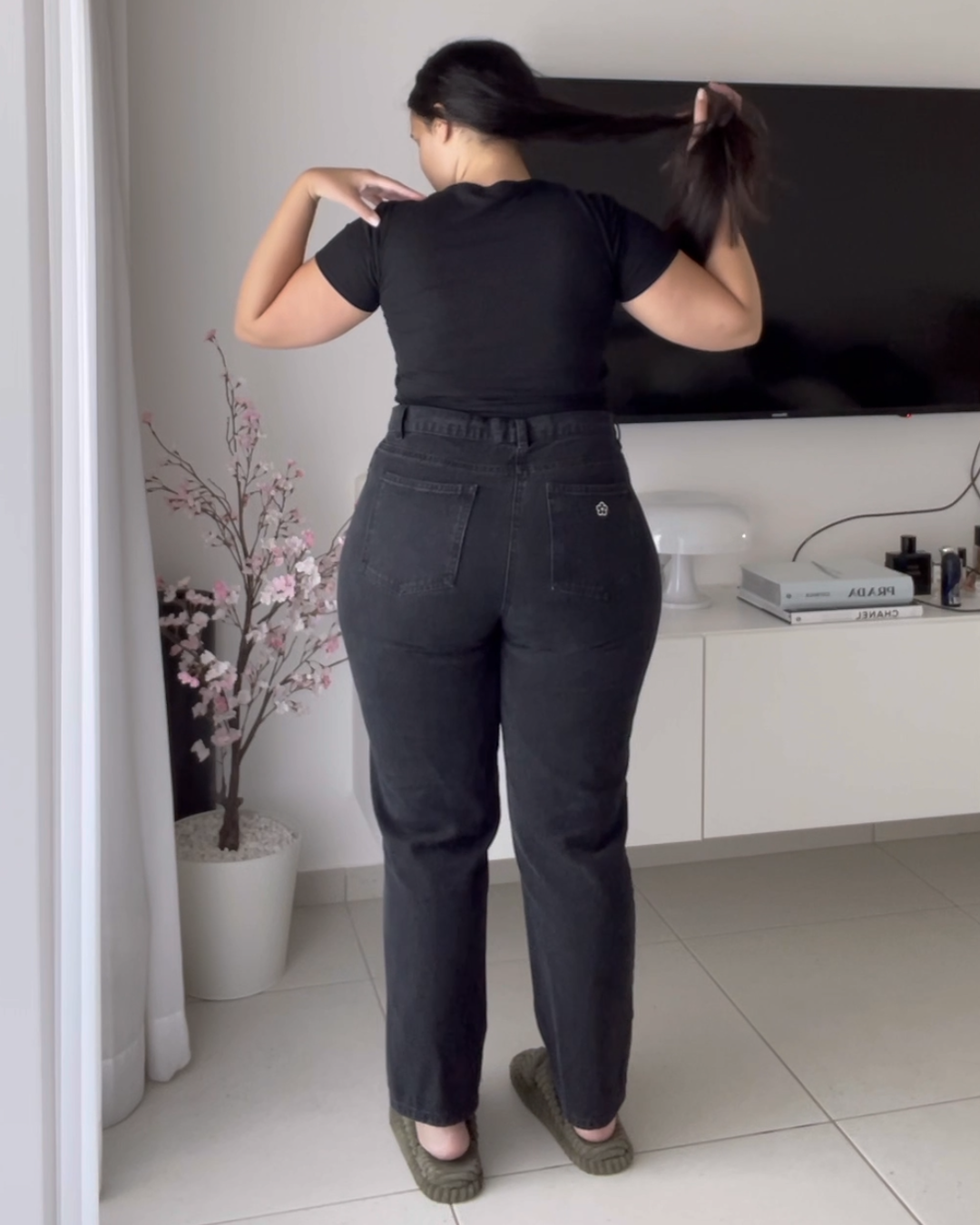 🍑 Peach Perfect Jeans - Black NO.1