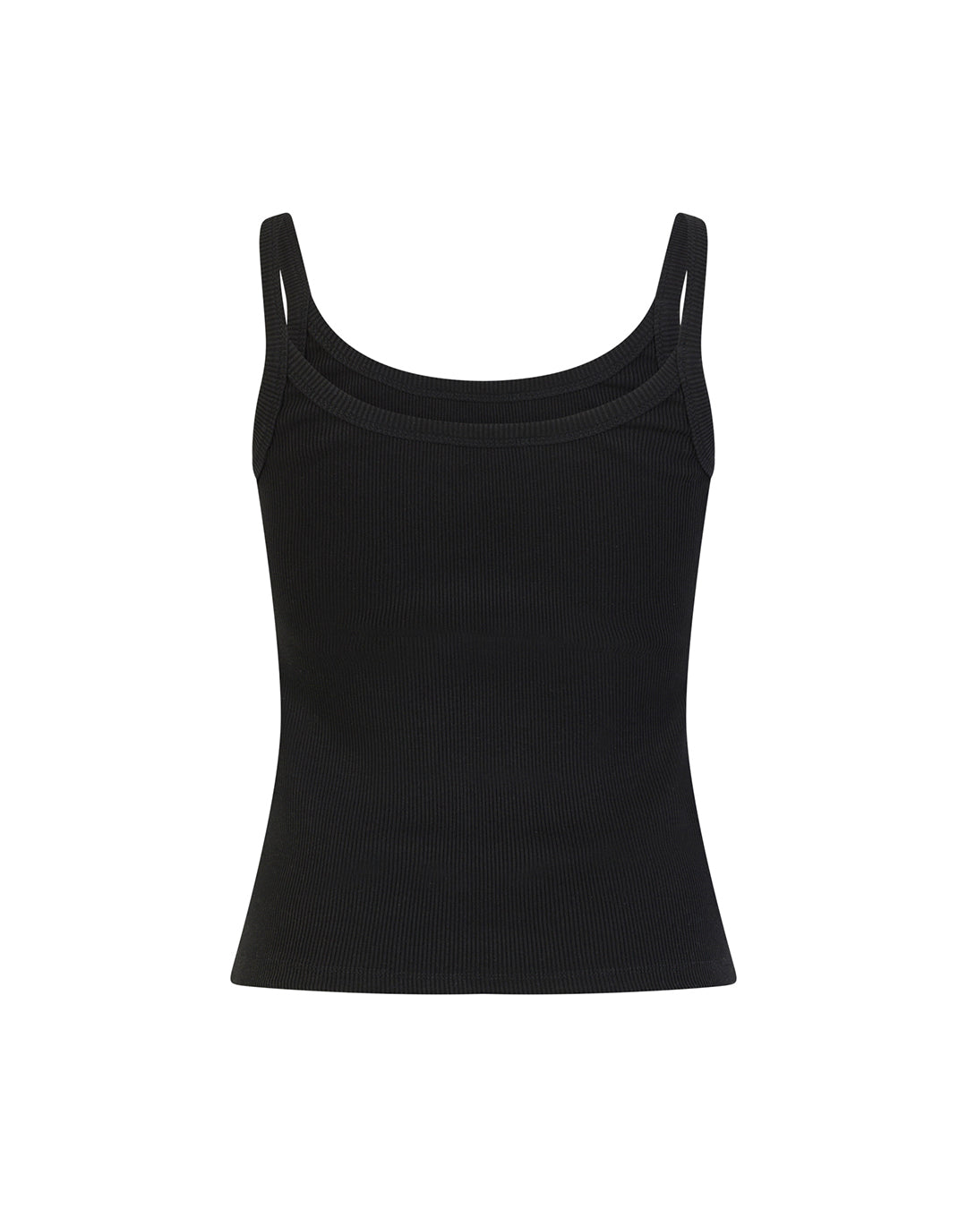 Snatched Waist Tank Top - Black