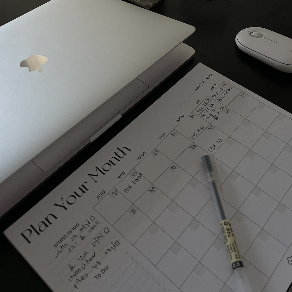 Plan Your Month Planner