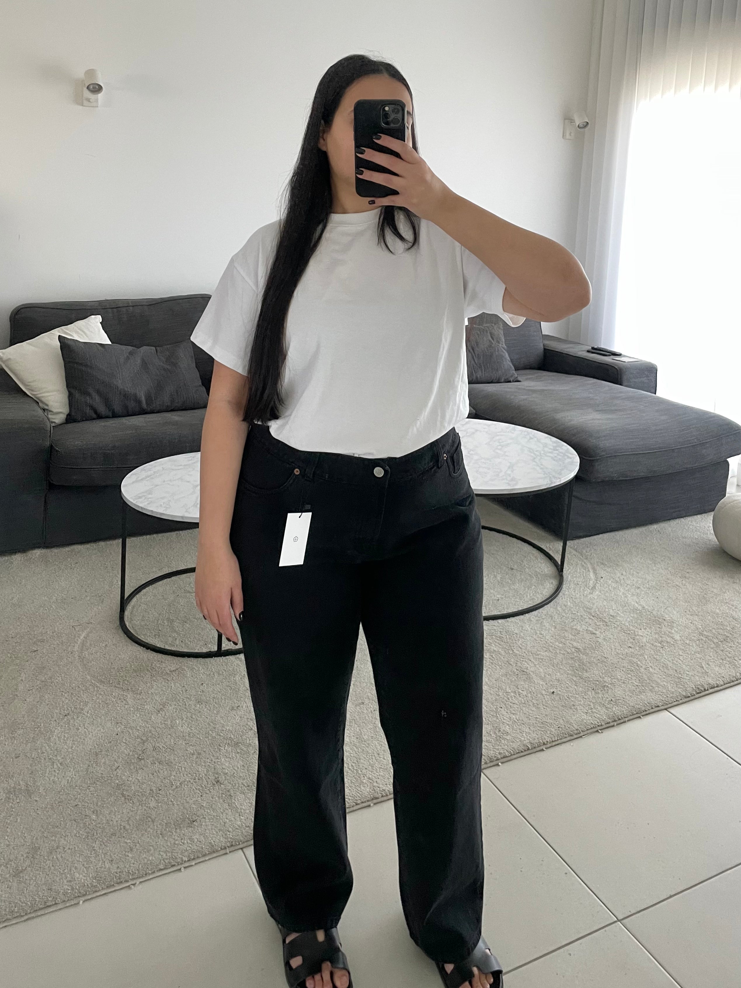 🍑 Peach Perfect Jeans - Black NO.4