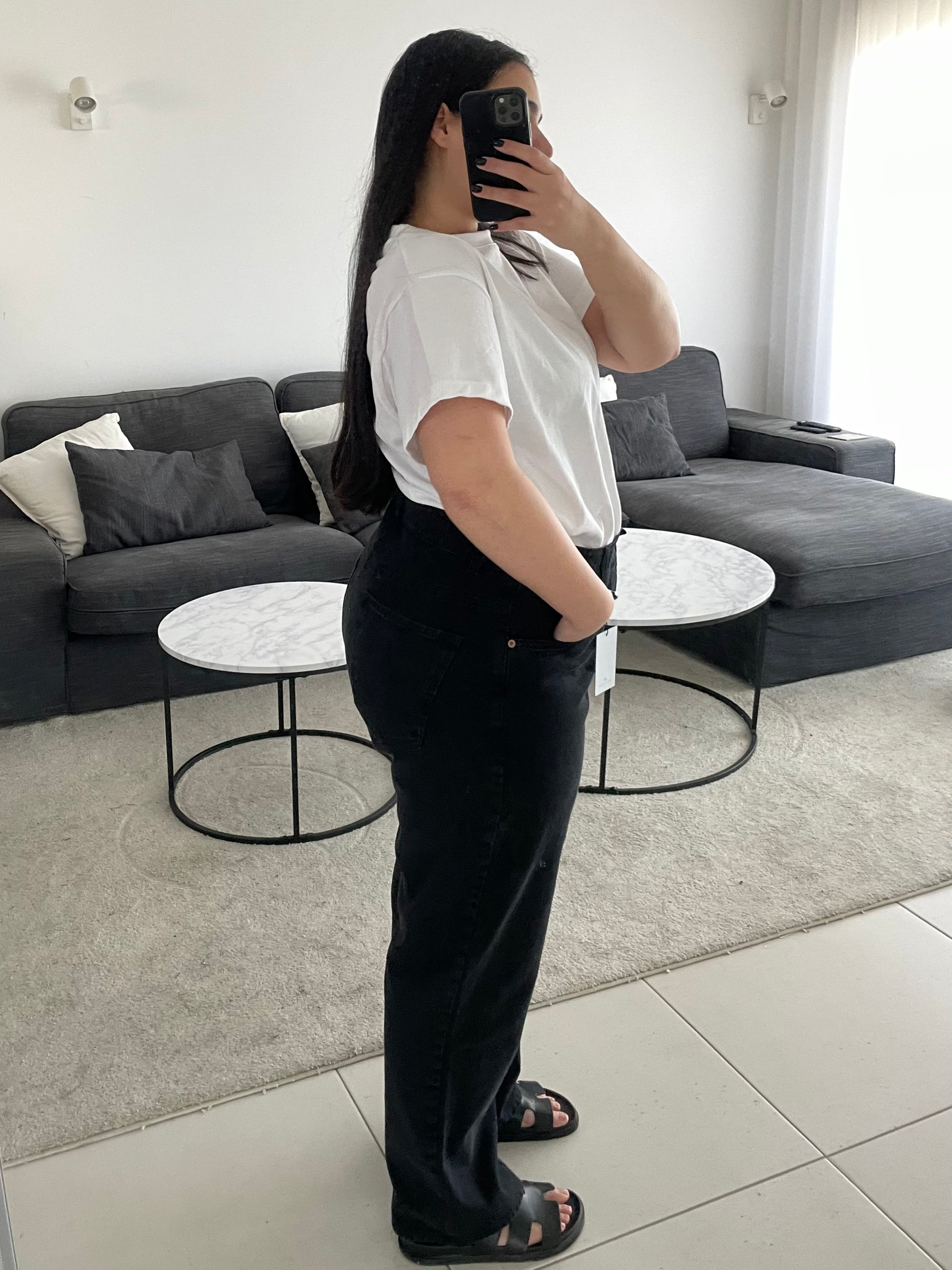 🍑 Peach Perfect Jeans - Black NO.4