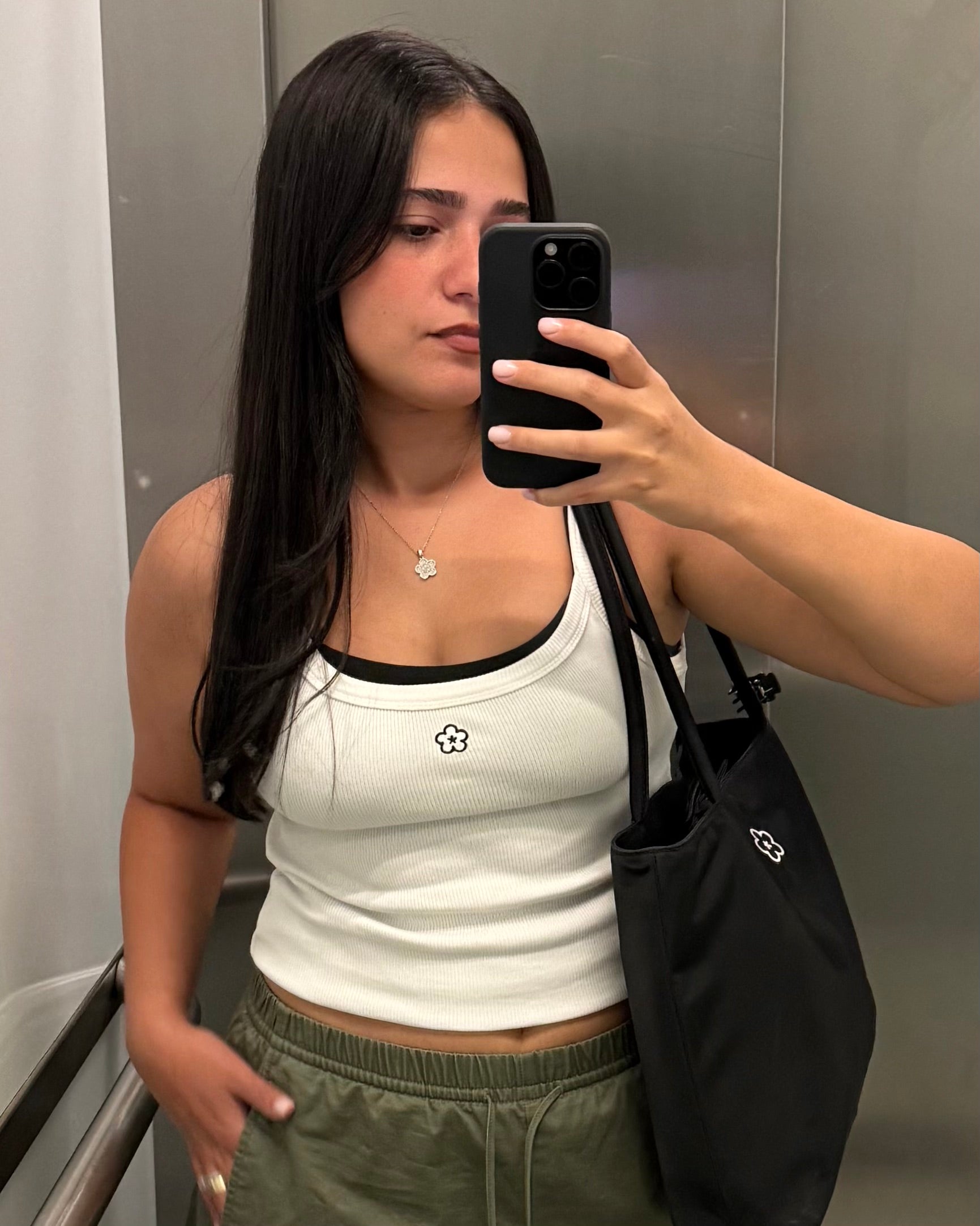 Snatched Waist Tank Top - White